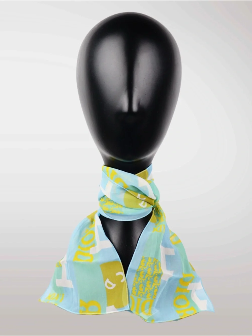 Auth Dior 1 Printed Silk Neckerchief/Scarf